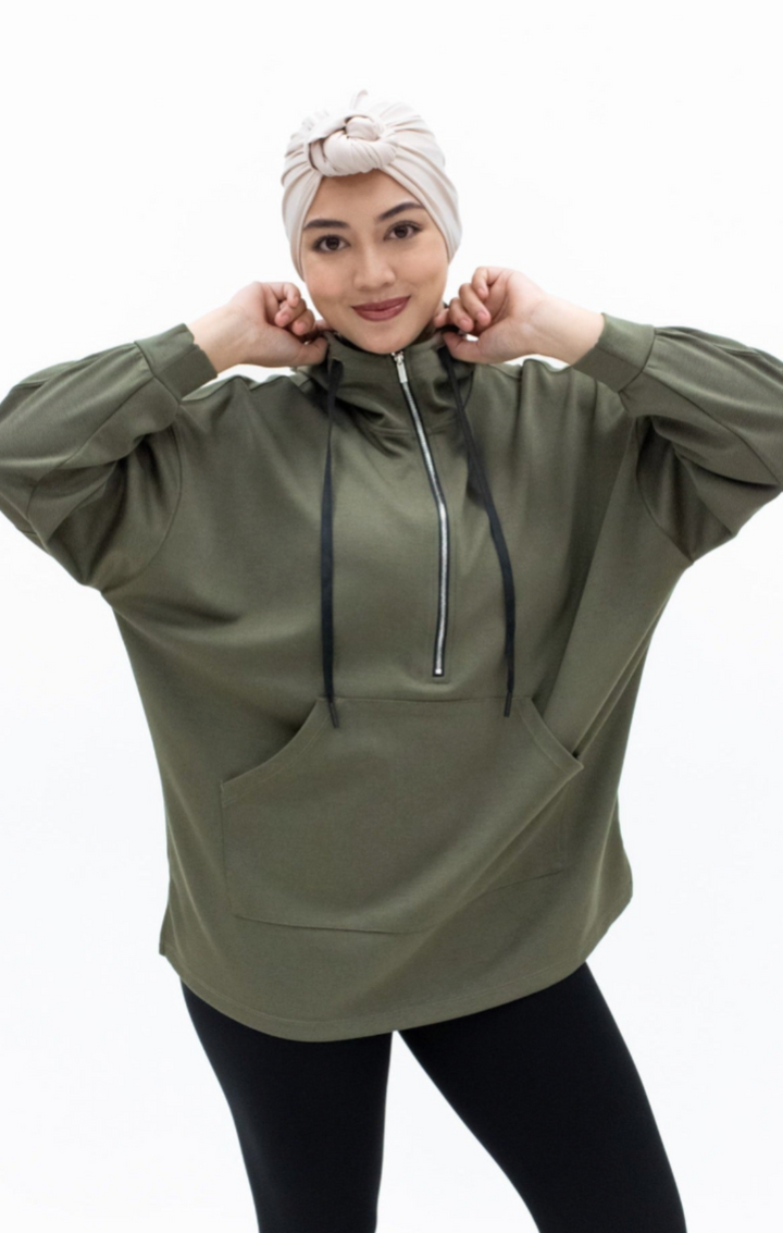 Luxe Oversized Hoodie Olijfgroen | Comfortabele Sporttrui