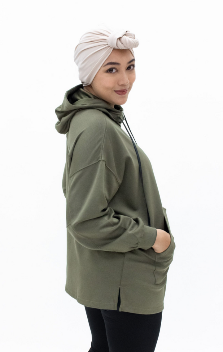 Luxe Oversized Hoodie Olijfgroen | Comfortabele Sporttrui