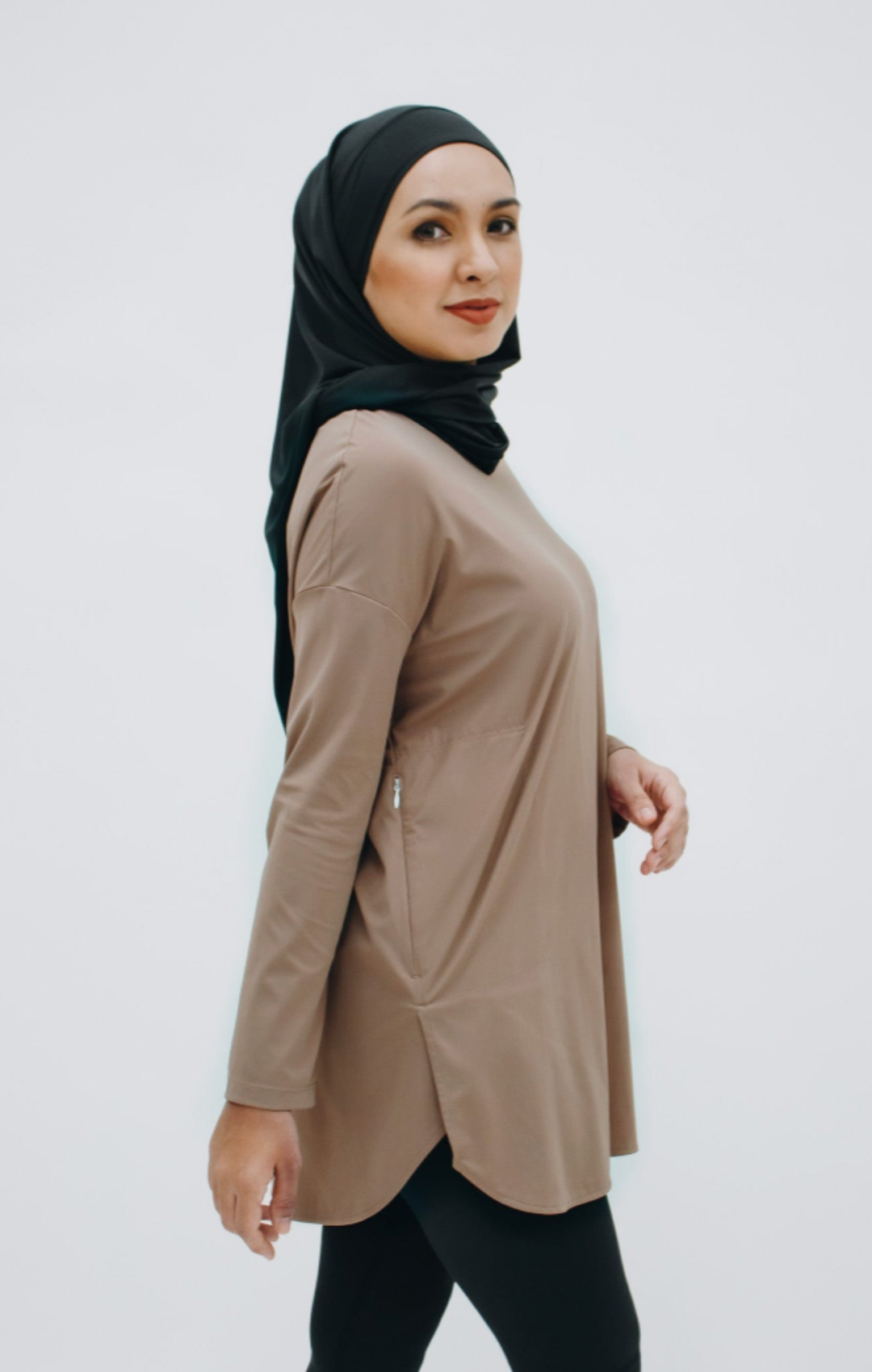 Ultrazachte Modest Sporttop - Luxe Comfort in Mochabruin