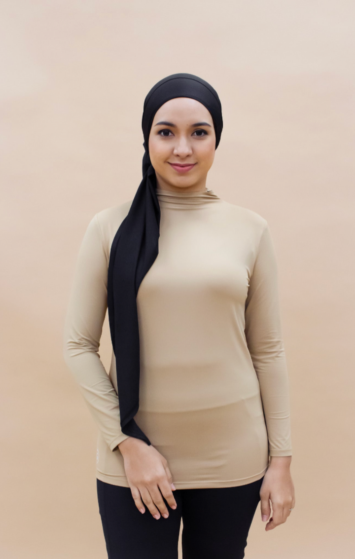 Lichte Nek Top in Beige