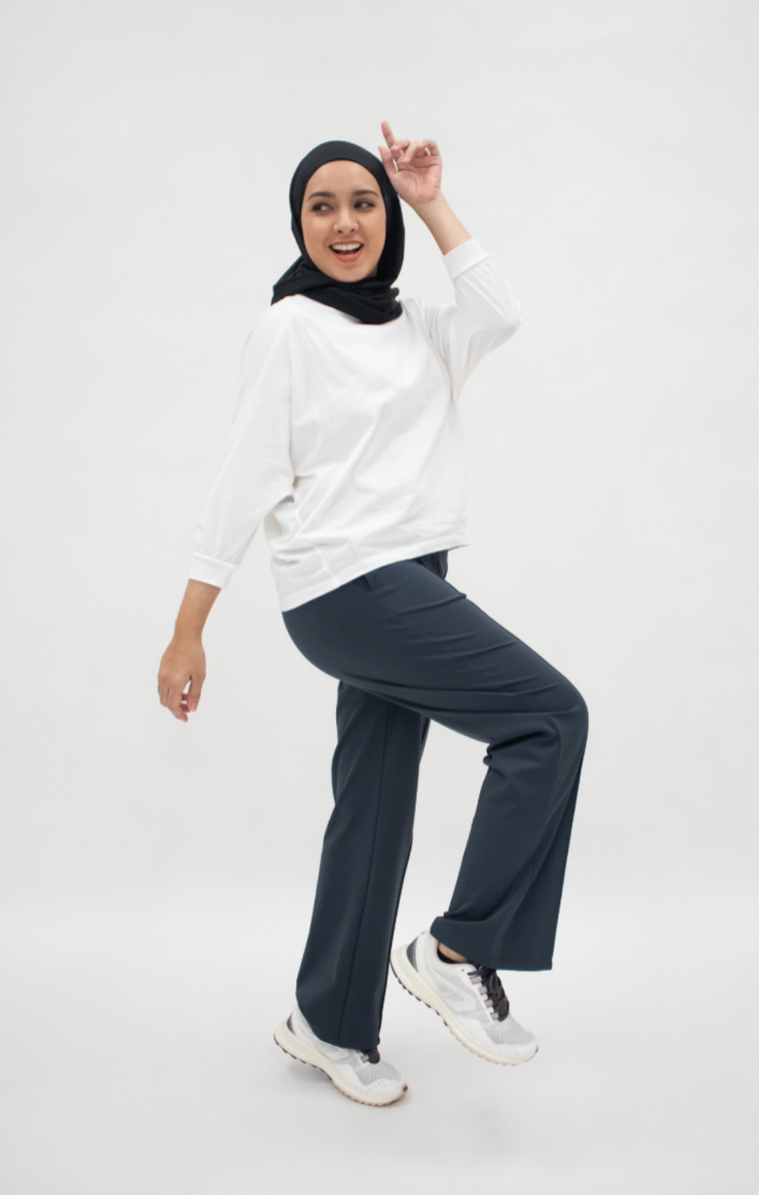 Luchtige Denim Look Broek 2.0 - Comfortabele Loose Fit voor Modest Sport