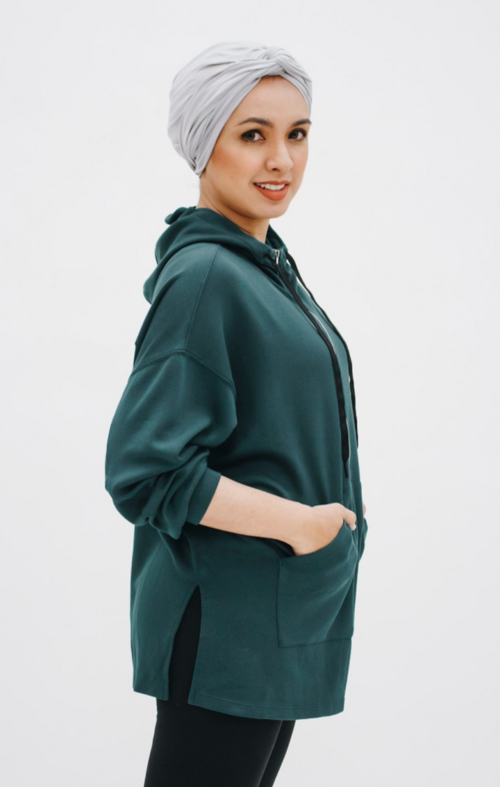 Ruime Sporttrui Dames | Oversized Hoodie Turquoise