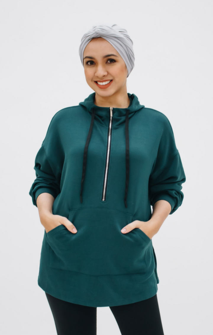 Ruime Sporttrui Dames | Oversized Hoodie Turquoise