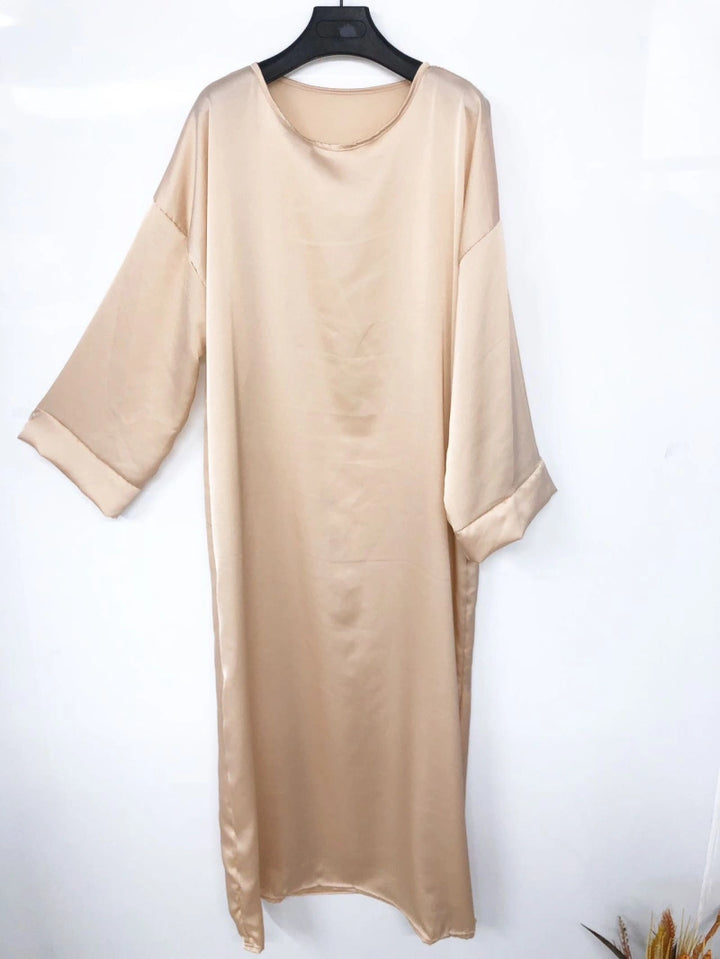 Elegante Satin Abaya | Luxury Maxi Dress