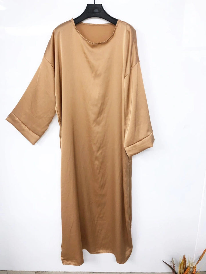 Elegante Satin Abaya | Luxury Maxi Dress