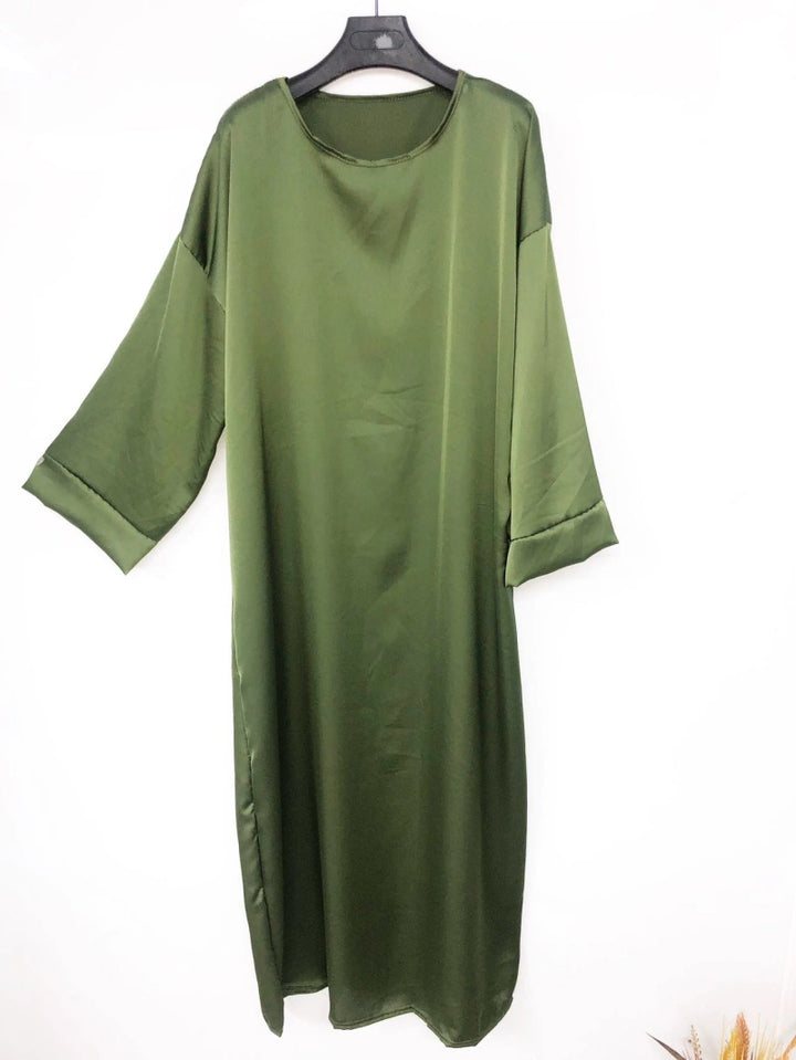 Elegante Satin Abaya | Luxury Maxi Dress