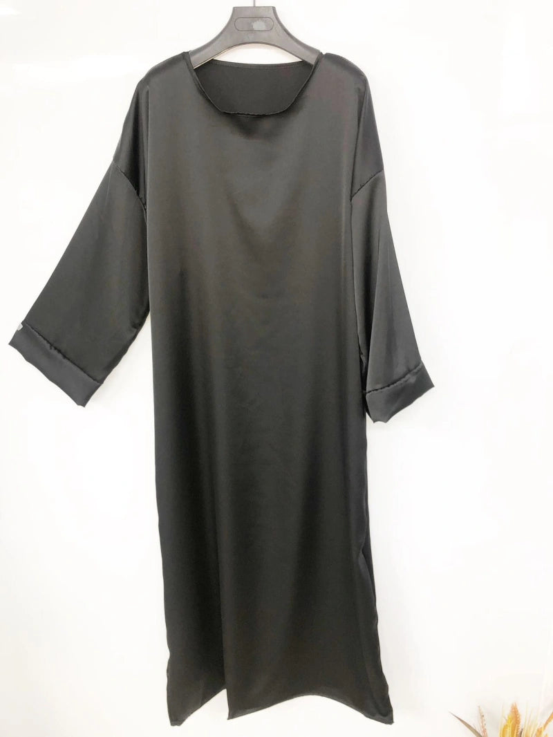 Elegante Satin Abaya | Luxury Maxi Dress