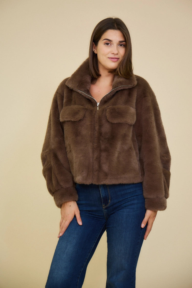 Faux Fur Crop