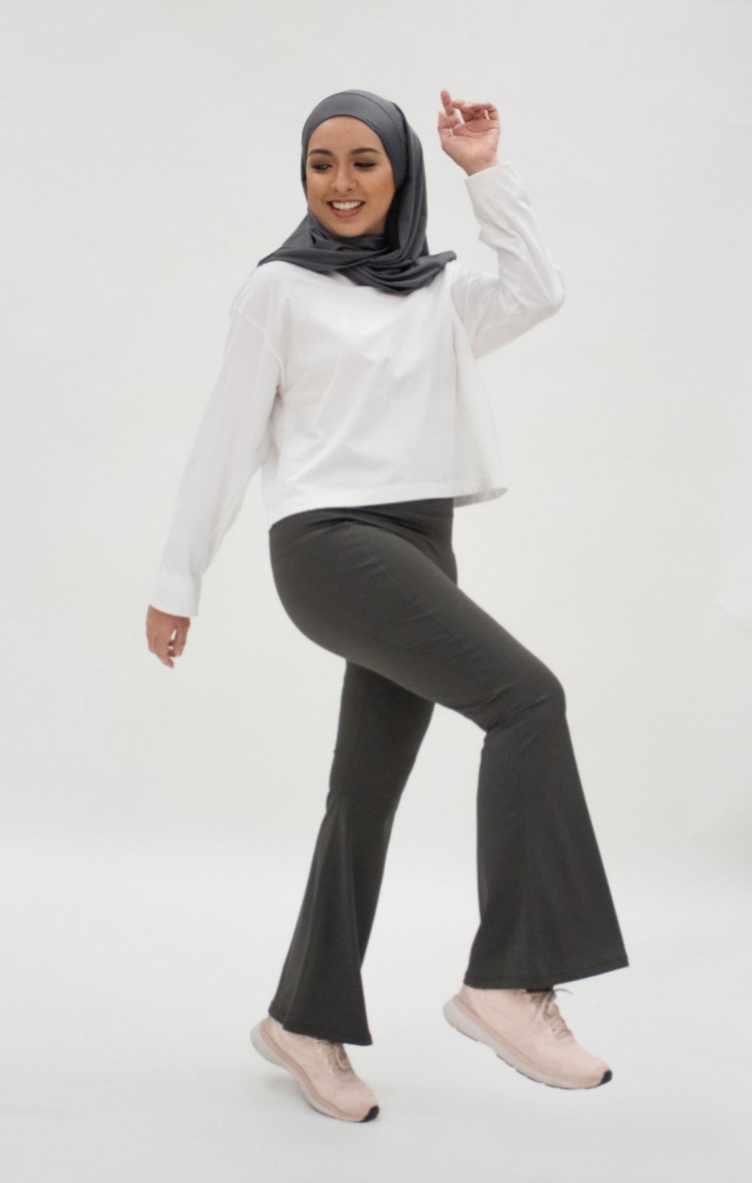 Hoge taille fit flare broek