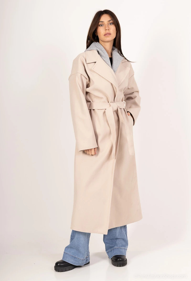 GRIJZE SPORT TRENCHCOAT