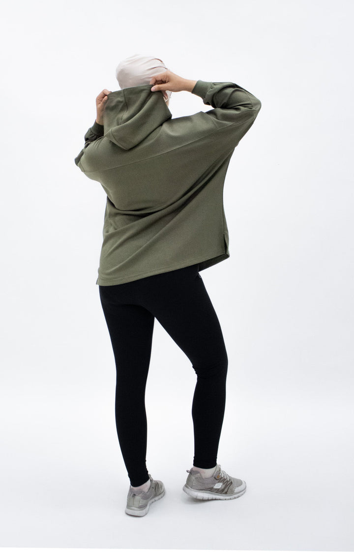 Luxe Oversized Hoodie Olijfgroen | Comfortabele Sporttrui