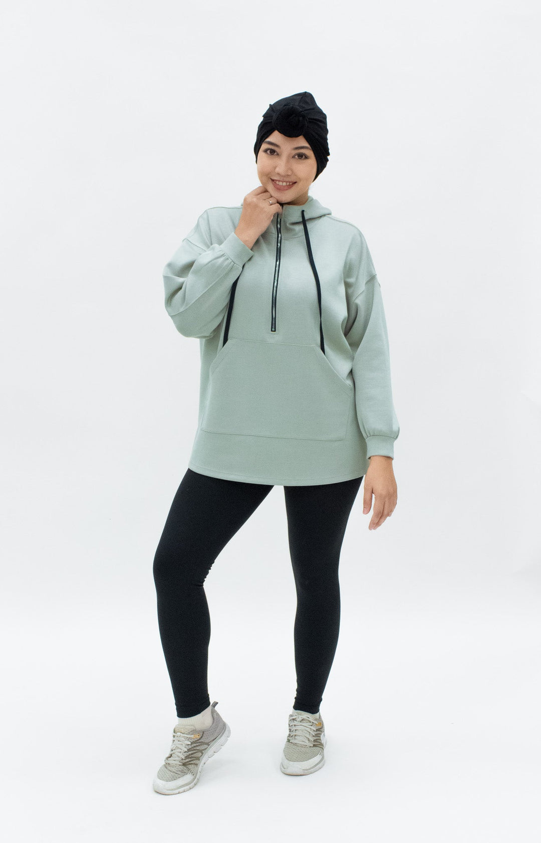 Modest Comfort Oversized Hoodie | Mintgreen